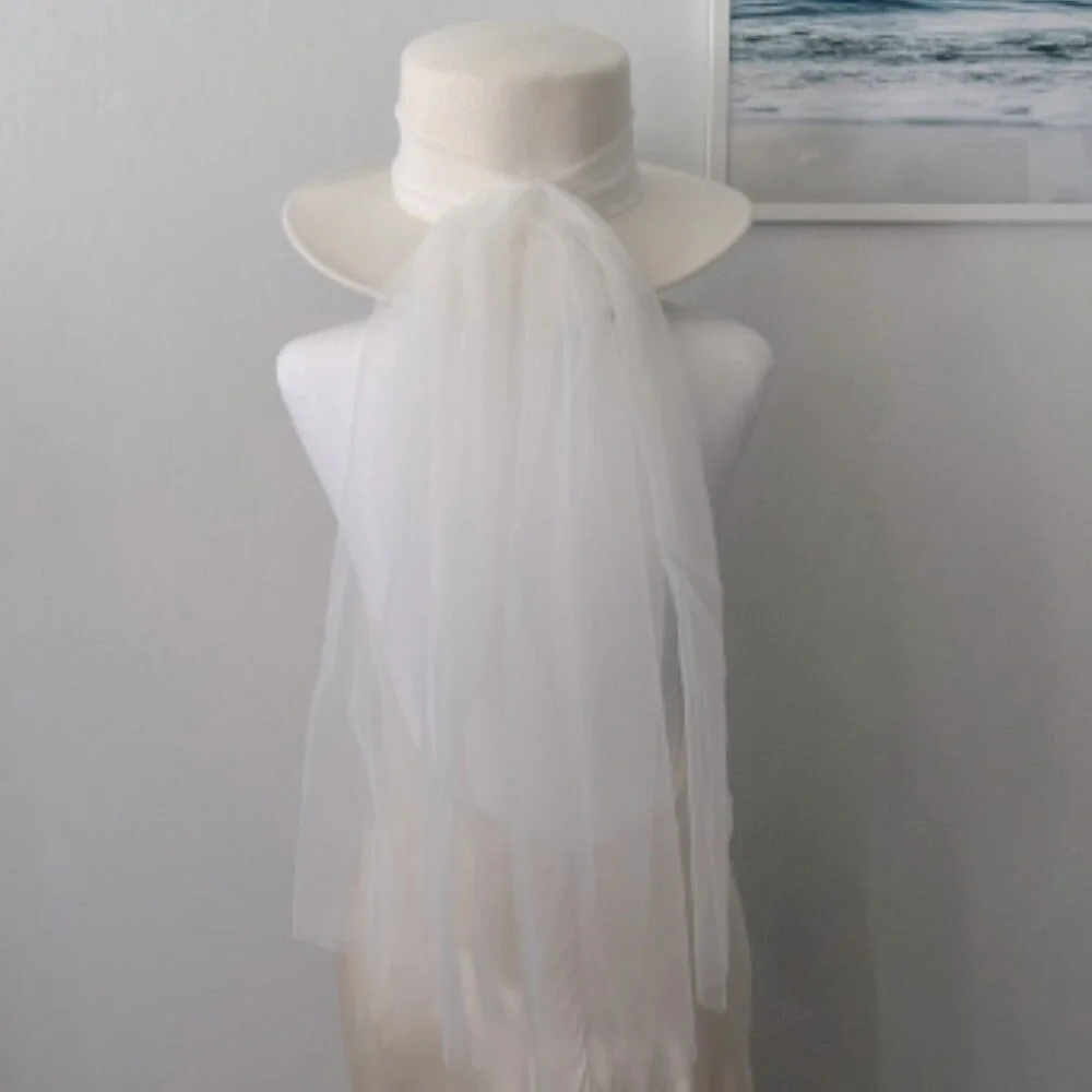 Wedding Hat with Veil - Picture 7 of 7